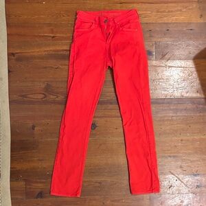 Citizens Of Humanity Bright Red Skinny Jeans